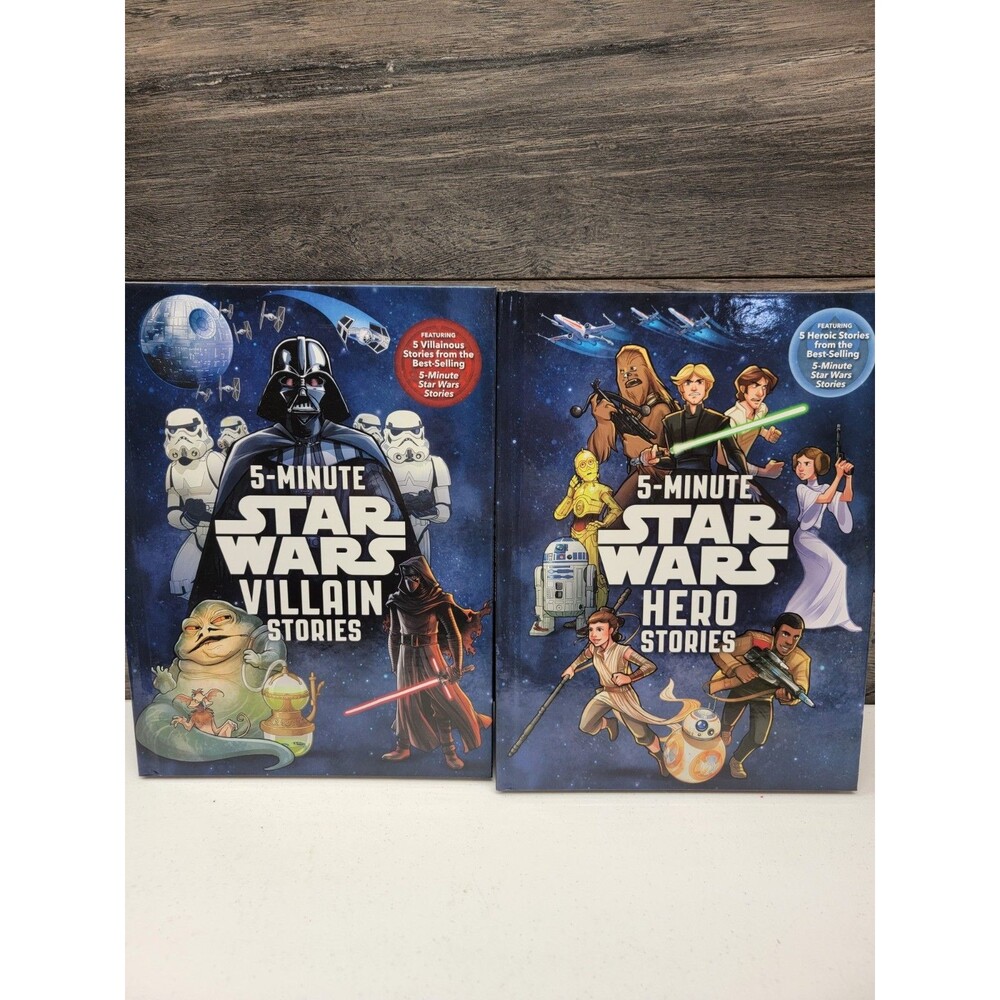 5-Minute Star Wars Villain Stories  Hardcover By Rebecca L. Schmidt Lot Of 2